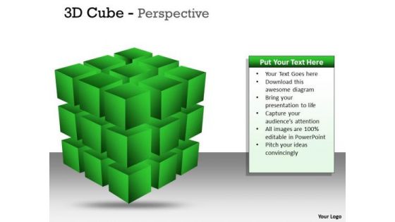 Marketing Diagram 3d Cube Diagrame Perspective Ppt Business Diagram