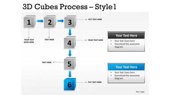 Marketing Diagram 3d Cubes Process Business Finance Strategy Development Strategy Diagram