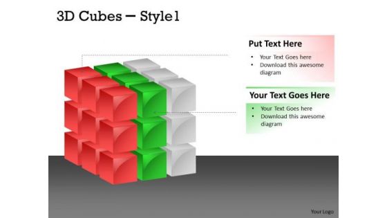 Marketing Diagram 3d Cubes Style 1 Consulting Diagram