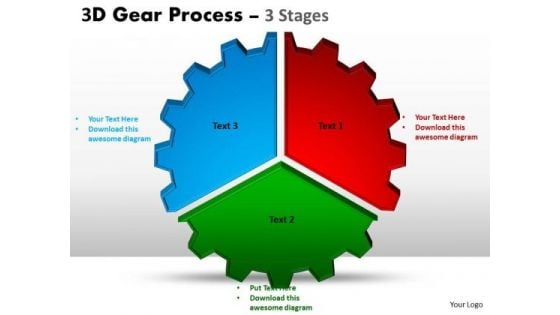 Marketing Diagram 3d Gear Style Sales Diagram