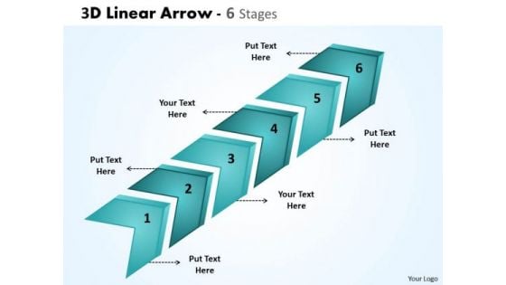 Marketing Diagram 3d Linear Arrow 6 Stages Mba Models And Frameworks