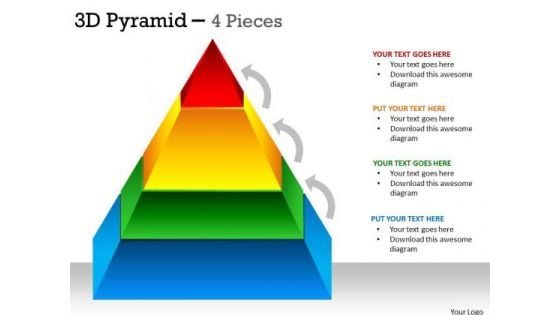 Marketing Diagram 3d Pyramid 4 Levels For Sales Business Cycle Diagram