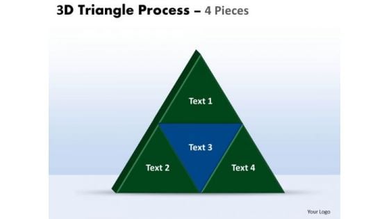 Marketing Diagram 3d Triangle Process 4 Pieces Consulting Diagram