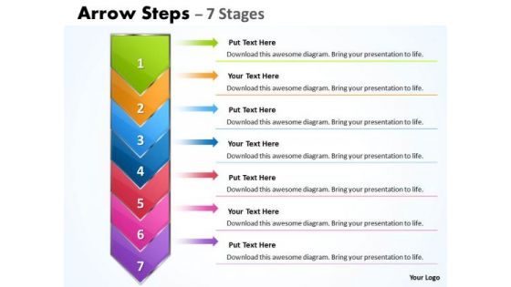 Marketing Diagram 7 Arrows For Sequential Growth Process Consulting Diagram