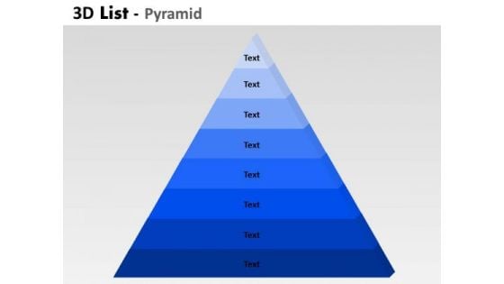 Marketing Diagram 9 Staged 3d Triangle Diagram For Process Control Sales Diagram