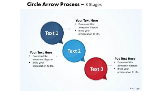 Marketing Diagram Arrow 3 Stages Business Cycle Diagram