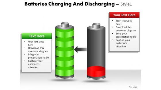 Marketing Diagram Batteries Charging And Discharging Style 1 Sales Diagram