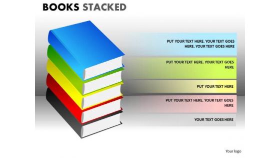 Marketing Diagram Books Stacked Business Diagram