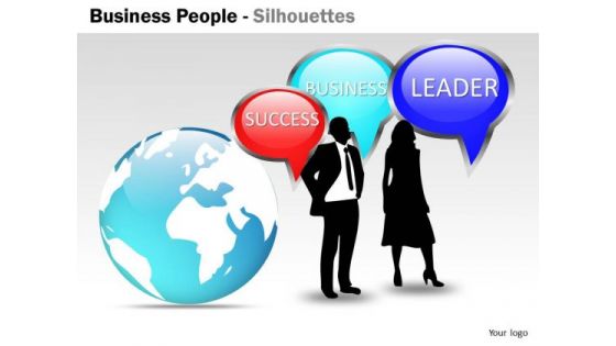 Marketing Diagram Business People Silhouettes Business Cycle Diagram