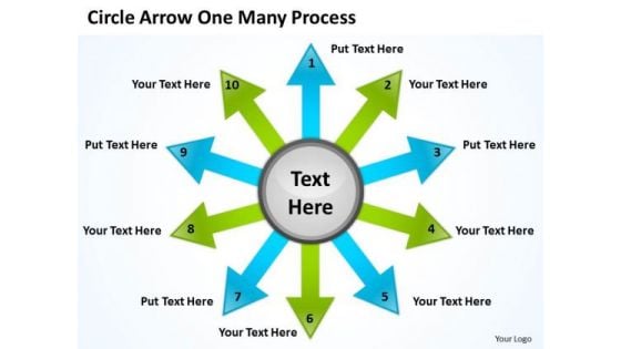 Marketing Diagram Circle Arrow One Many Process Consulting Diagram