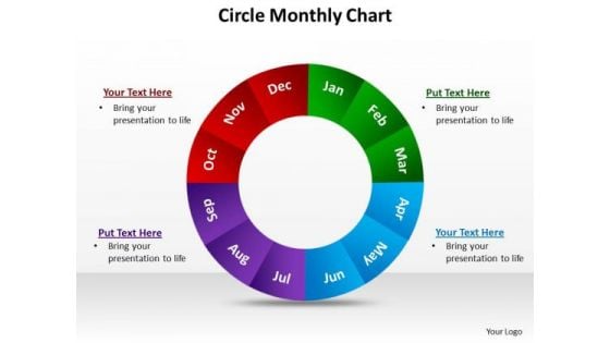 Marketing Diagram Circle Monthly Chart Consulting Diagram