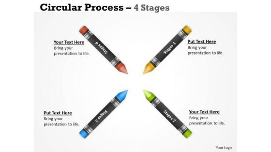 Marketing Diagram Circular Process 4 Stages Consulting Diagram