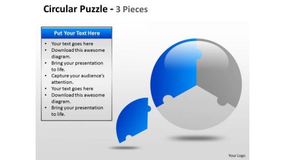 Marketing Diagram Circular Puzzle 2 And 3 Pieces Consulting Diagram