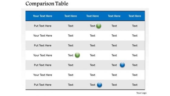 Marketing Diagram Comparison Table For Business Data Sales Diagram Marketing Diagram Comparison Table For Business Data Sales Diagram