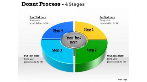 Marketing Diagram Donut Process Step Business Diagram