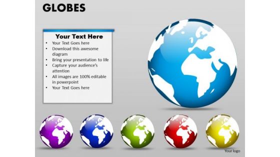 Marketing Diagram Globes Business Finance Strategy Development