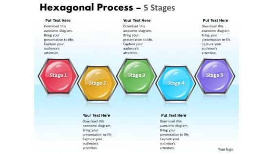 Marketing Diagram Hexagonal Process 5 Stages Consulting Diagram