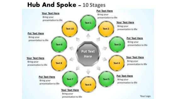 Marketing Diagram Hub And Spoke 10 Stages Consulting Diagram