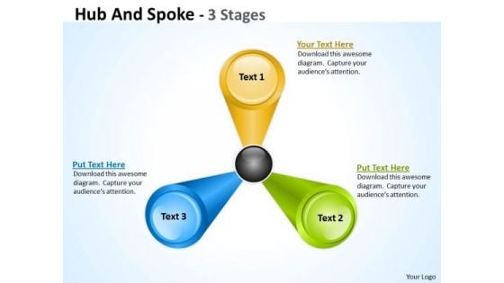 Marketing Diagram Hub And Spoke 3 Stages Sales Diagram