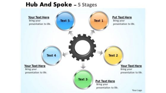 Marketing Diagram Hub And Spoke 5 Stages Consulting Diagram