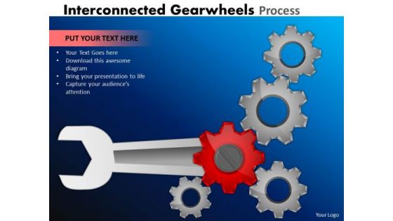 Marketing Diagram Interconnected Gearwheels Process Business Diagram