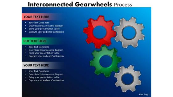 Marketing Diagram Interconnected Gearwheels Process Business Finance Strategy Development