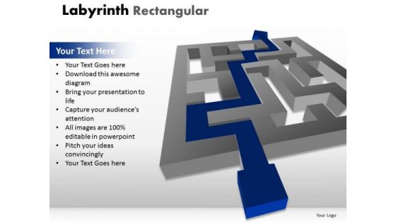 Marketing Diagram Labyrinth Rectangular Business Finance Strategy Development