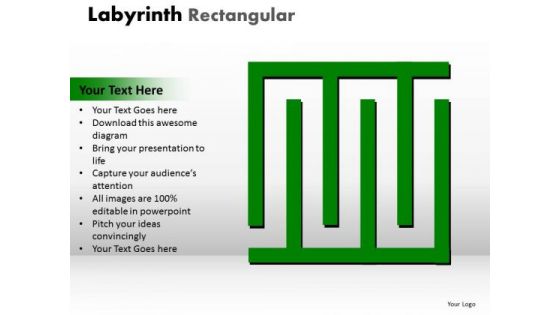 Marketing Diagram Labyrinth Rectangular Ppt Green Modal Business Finance Strategy Development