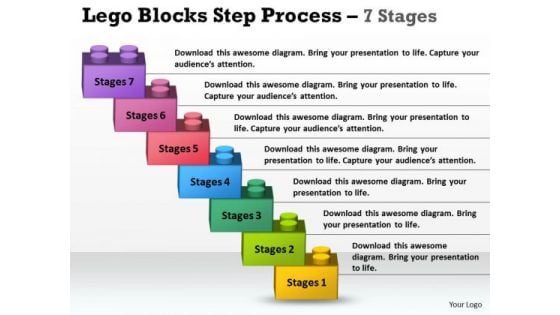 Marketing Diagram Lego Blocks Step Process 7 Stages Business Framework Model