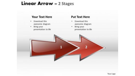 Marketing Diagram Linear Arrow 2 Stages