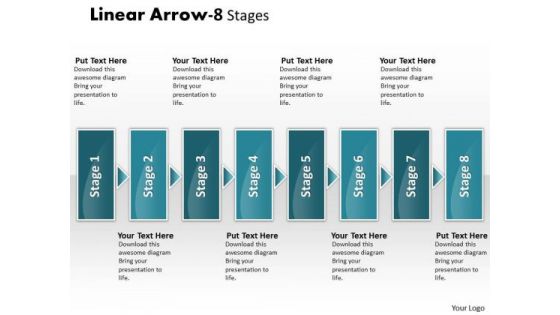 Marketing Diagram Linear Arrow 8 Stages Strategy Diagram