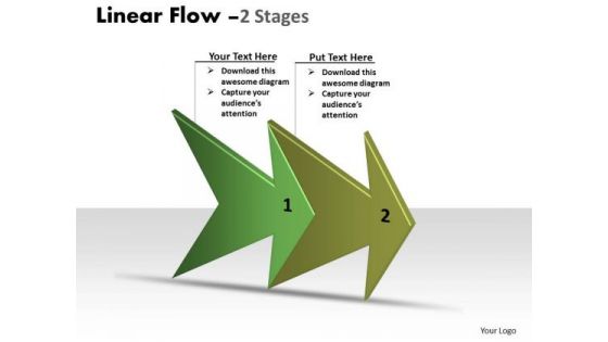 Marketing Diagram Linear Arrow Process 2 Stages