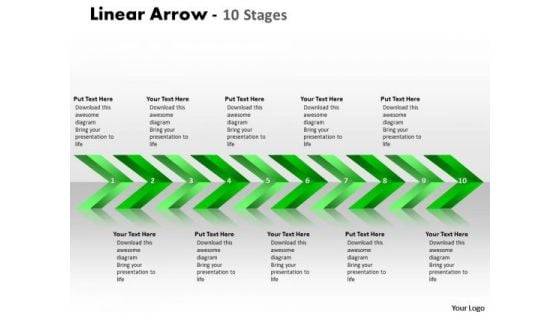 Marketing Diagram Linear Arrows 10 Stages Consulting Diagram