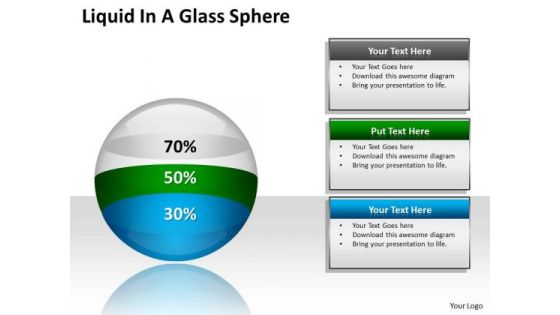 Marketing Diagram Liquid In A Glass Sphere Diagram Ppt Business Diagram