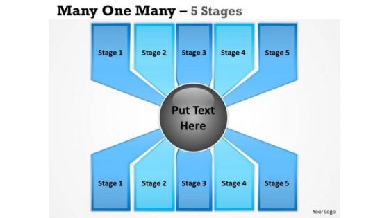 Marketing Diagram Many One Many Process 5 Stages Consulting Diagram