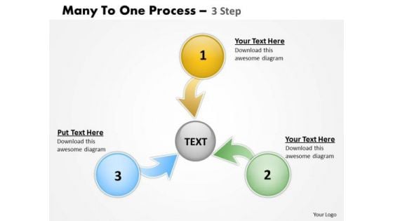 Marketing Diagram Many To One Process 3 Step 3 Consulting Diagram