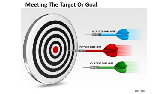 Marketing Diagram Meeting The Target Or Goal Sales Diagram