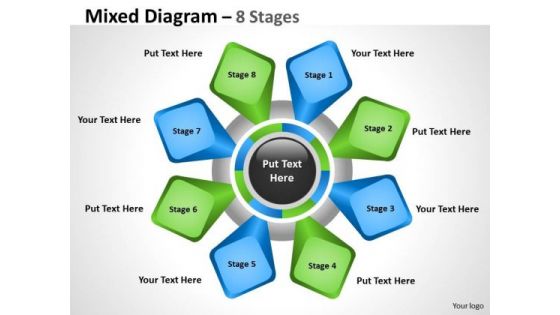 Marketing Diagram Mixed Diagram With 8 Stages For Business Consulting Diagram