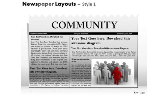 Marketing Diagram Newspaper Layouts Style Consulting Diagram