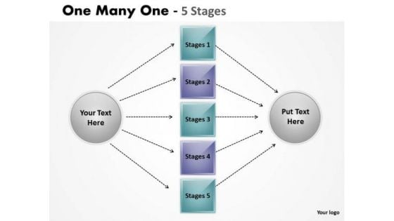 Marketing Diagram One Many One 5 Step Strategy Diagram