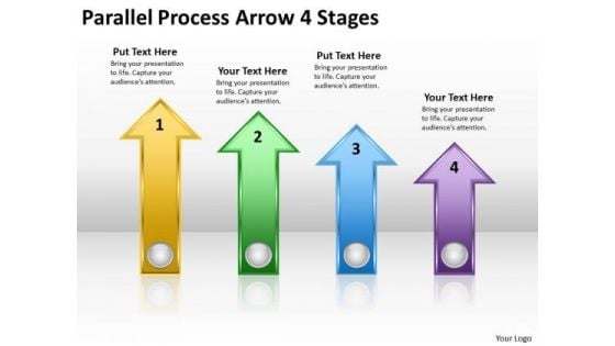 Marketing Diagram Parallel Process Arrow 4 Stages Strategy Diagram