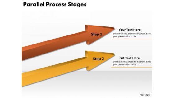 Marketing Diagram Parallel Process Stages Business Diagram