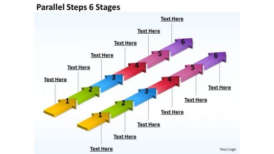 Marketing Diagram Parallel Steps 6 Stages Strategic Management