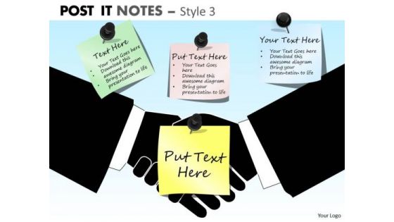 Marketing Diagram Post It Notes Style 3 Business Cycle Diagram