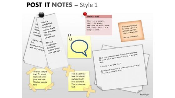 Marketing Diagram Post It Notes Style Mba Models And Frameworks