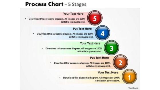 Marketing Diagram Process Chart With 5 Stages Of Process Flow Strategy Diagram