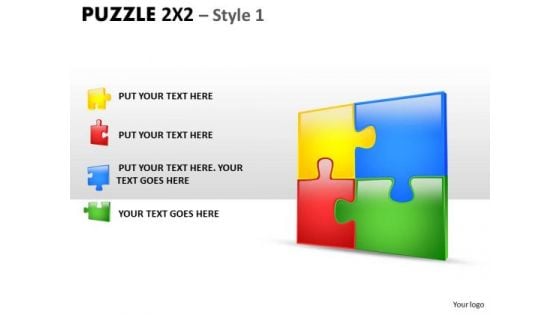 Marketing Diagram Puzzle 2x2 Style 1 Consulting Diagram