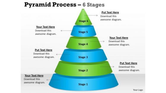 Marketing Diagram Pyramid Process 6 Stages For Strategy Consulting Diagram