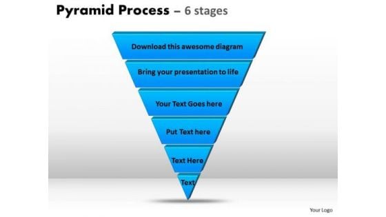 Marketing Diagram Reverse Pyramid Process Diagram 6 Stages Sales Diagram