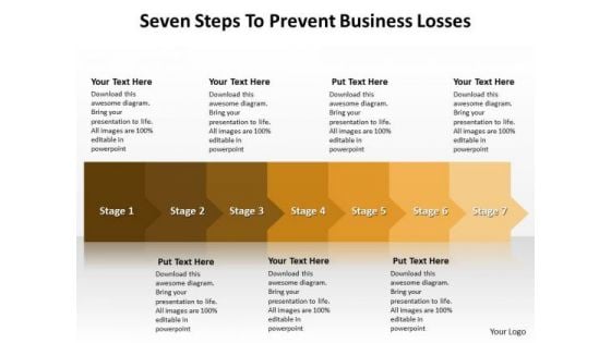 Marketing Diagram Seven Steps To Prevent Business Losses Sales Diagram